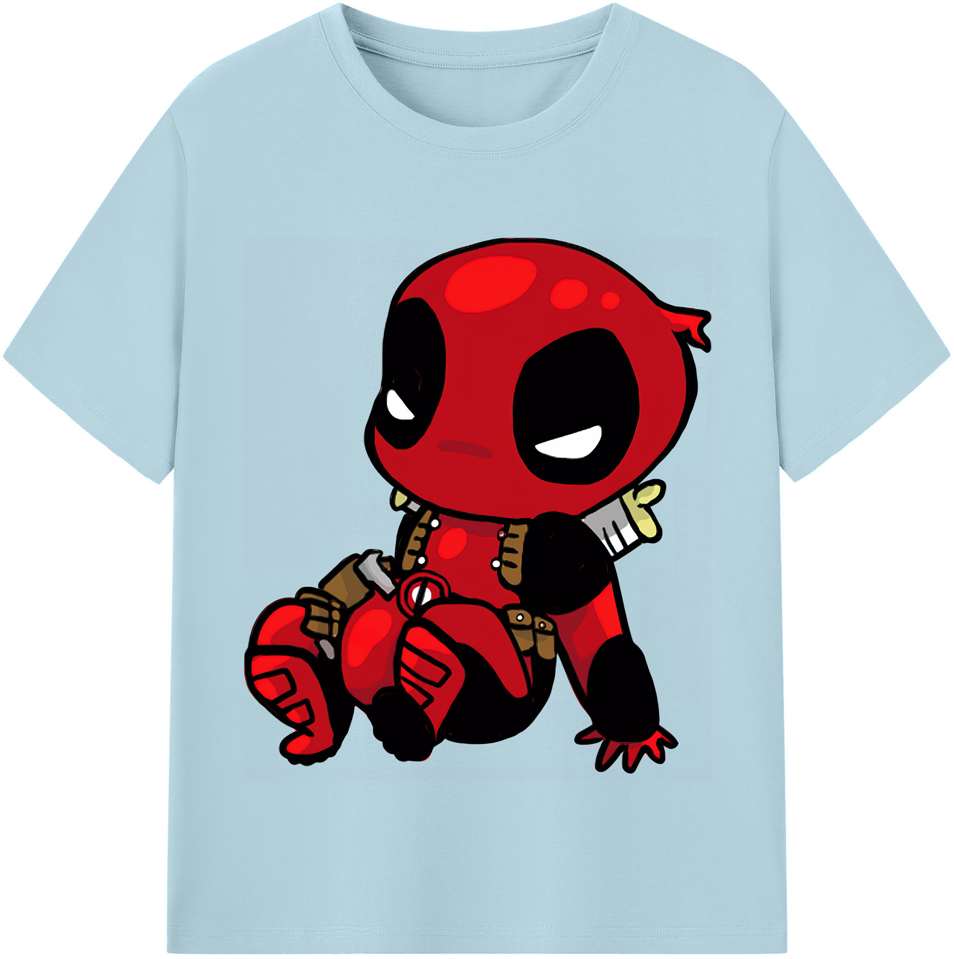 （画像用） Deadpool デッドプール 綿100％半袖Tシャツ（フロントプリント）